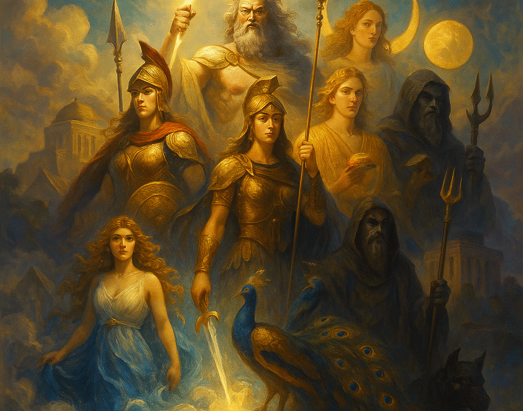 Imagem exibindo quem são os deuses mais importantes da mitologia grega