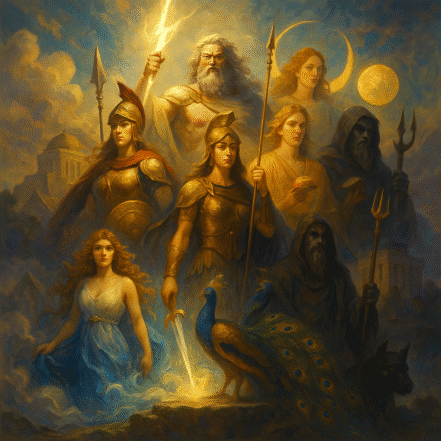 Imagem exibindo quem são os deuses mais importantes da mitologia grega